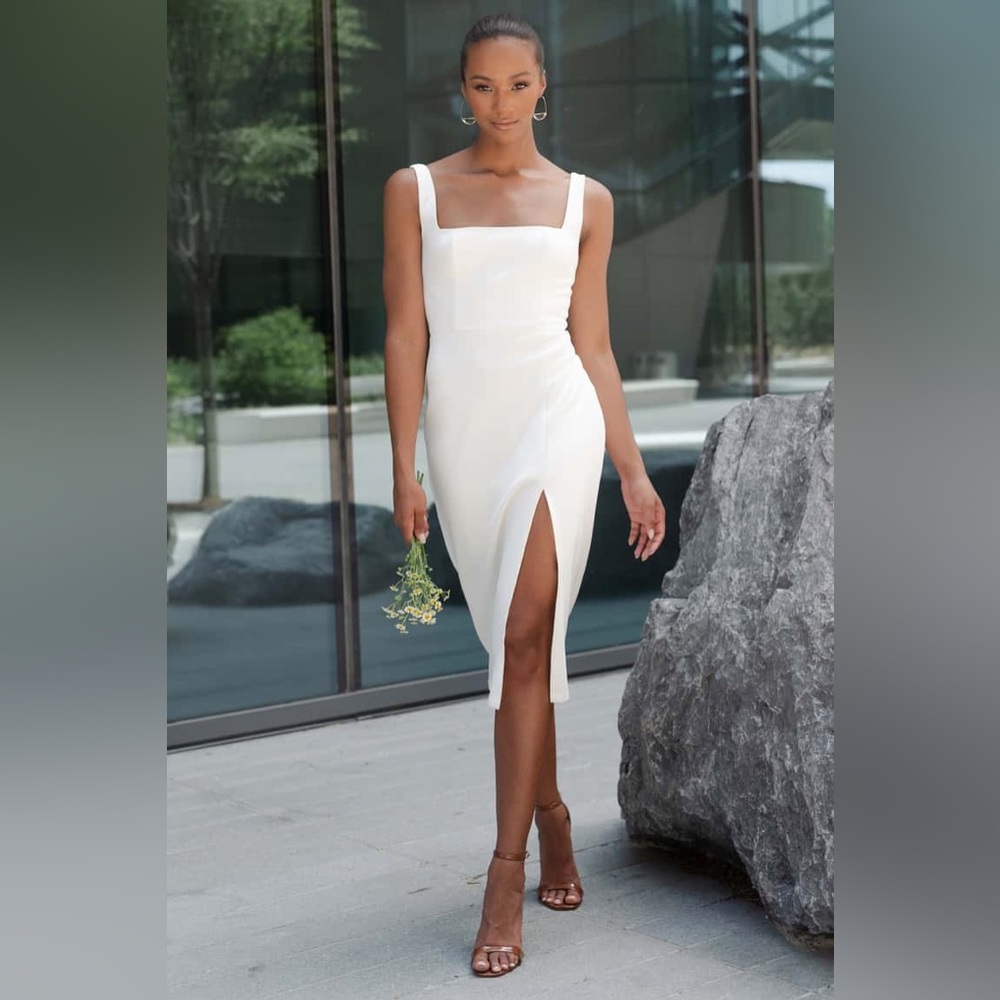 NWT Jenny Yoo Elegant White Sleeveless Dress